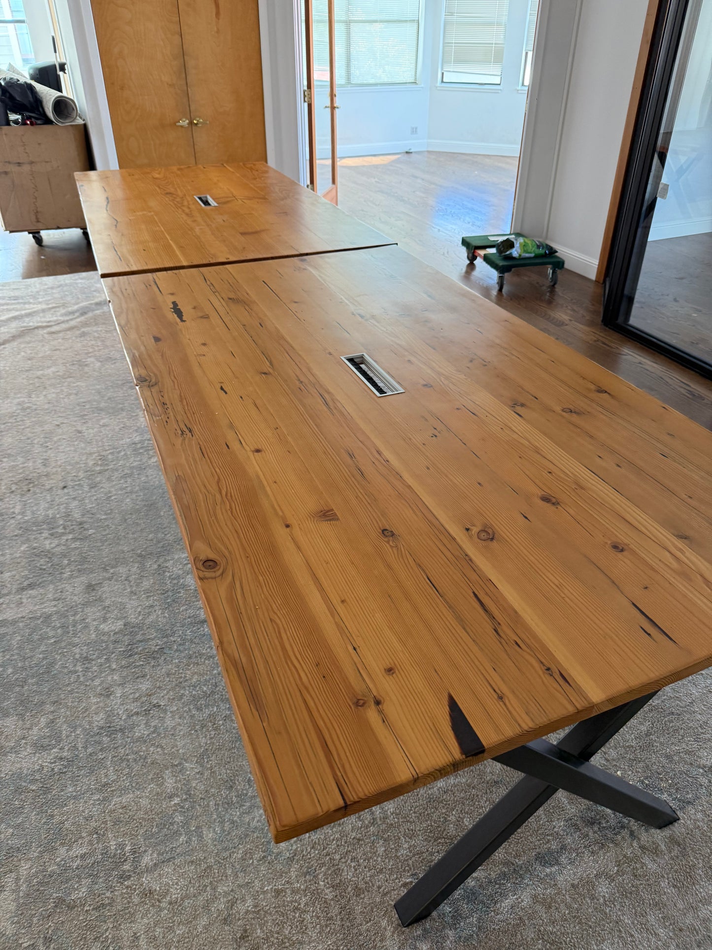 90” x 50” wood conference table