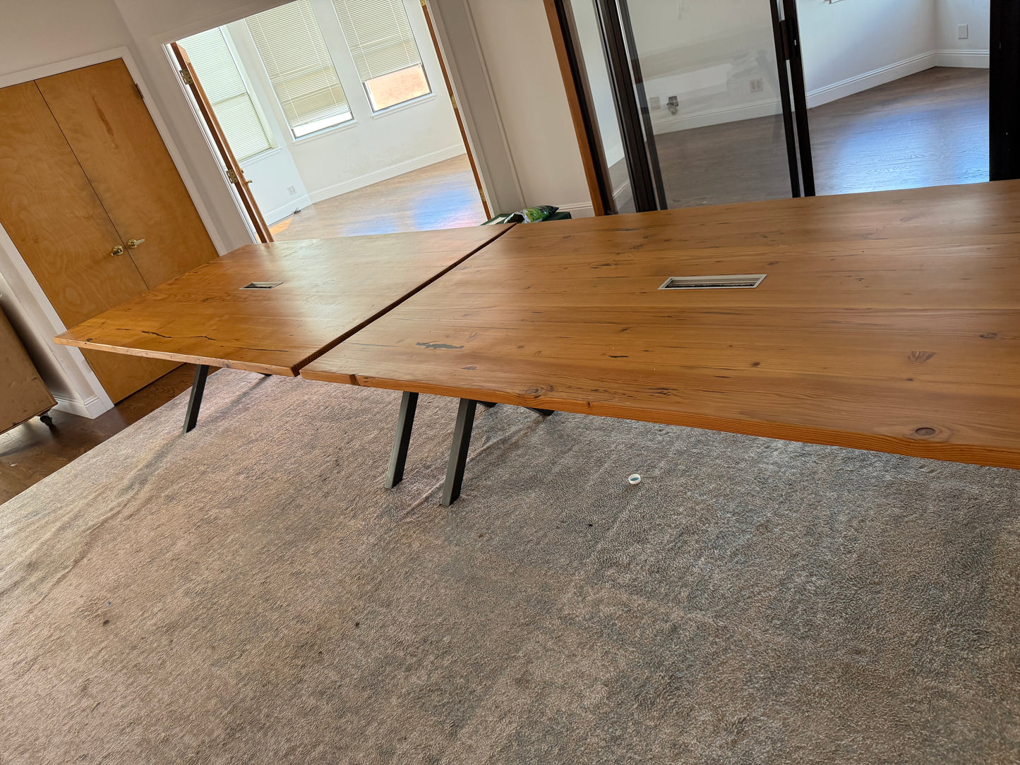 90” x 50” wood conference table