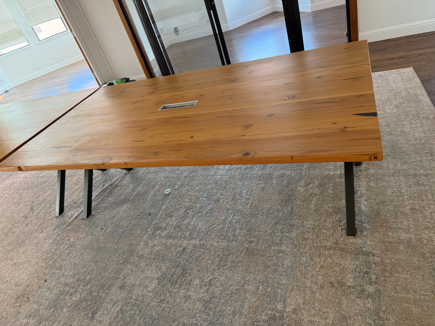 90” x 50” wood conference table
