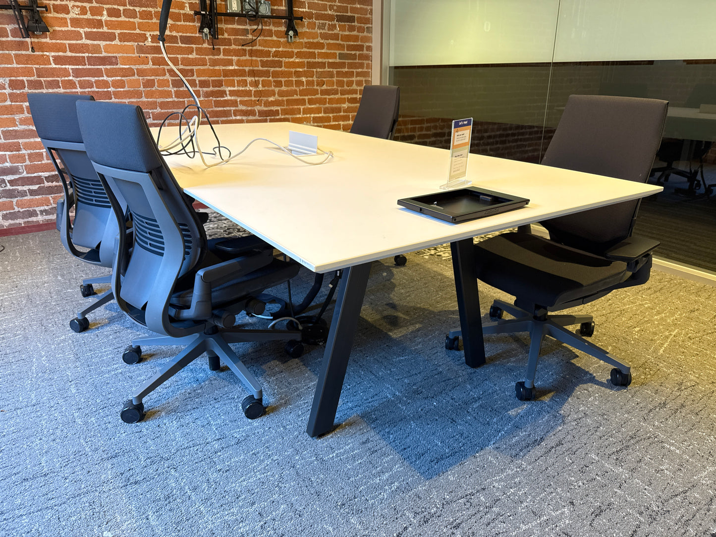 4 x 8 white conference table