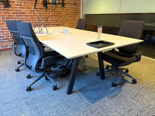 4 x 8 white conference table