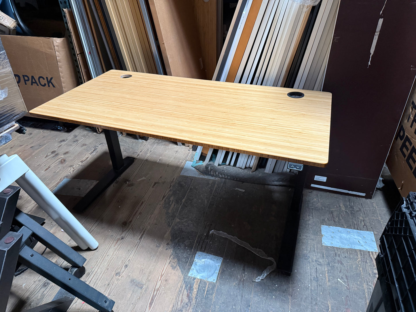 Jarvis electric sit stand desks 60” x 30” bamboo tops