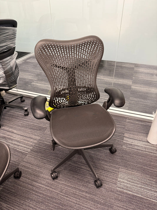 Herman Miller Mirra office chairs in black