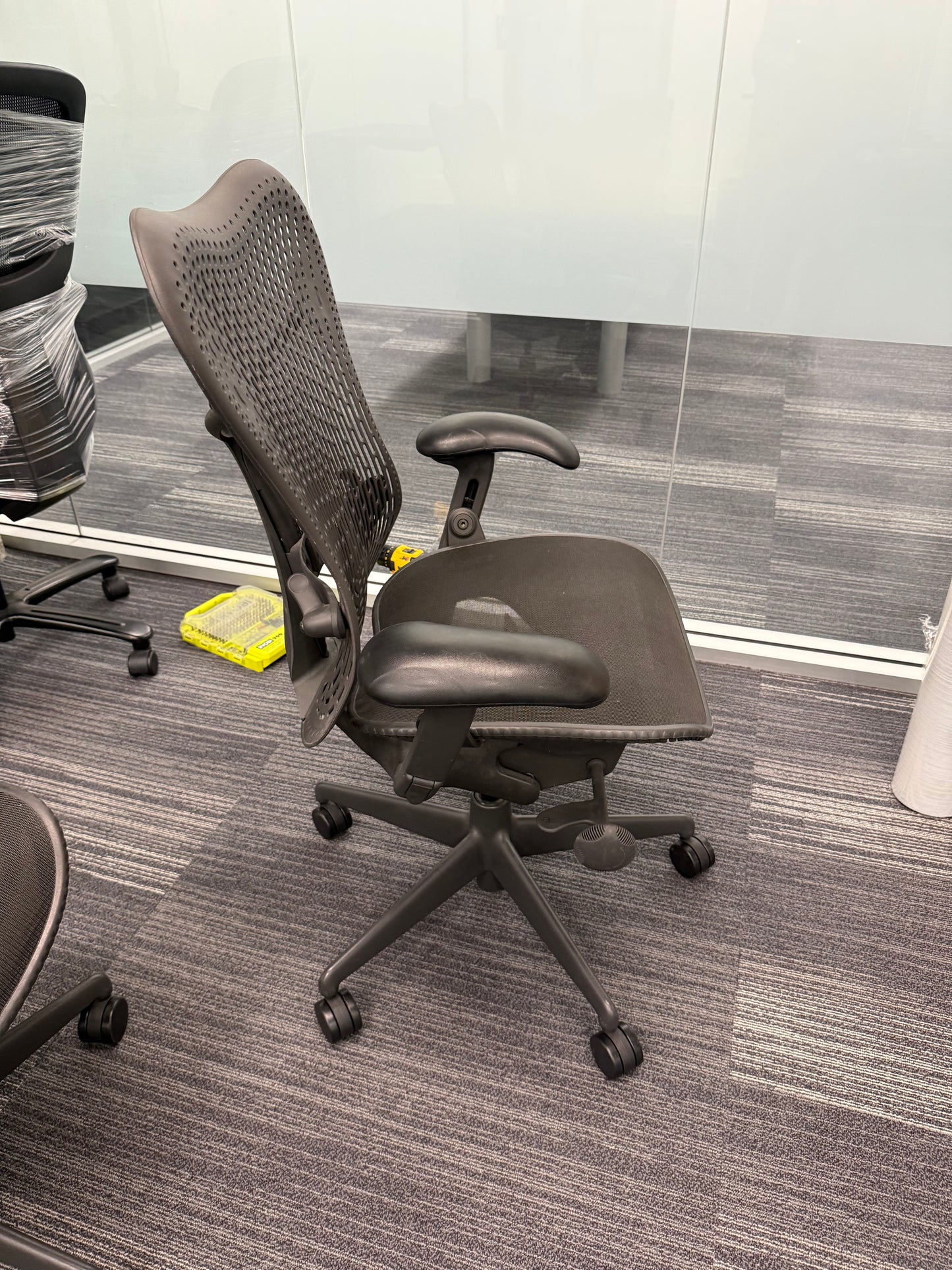 Herman Miller Mirra office chairs in black
