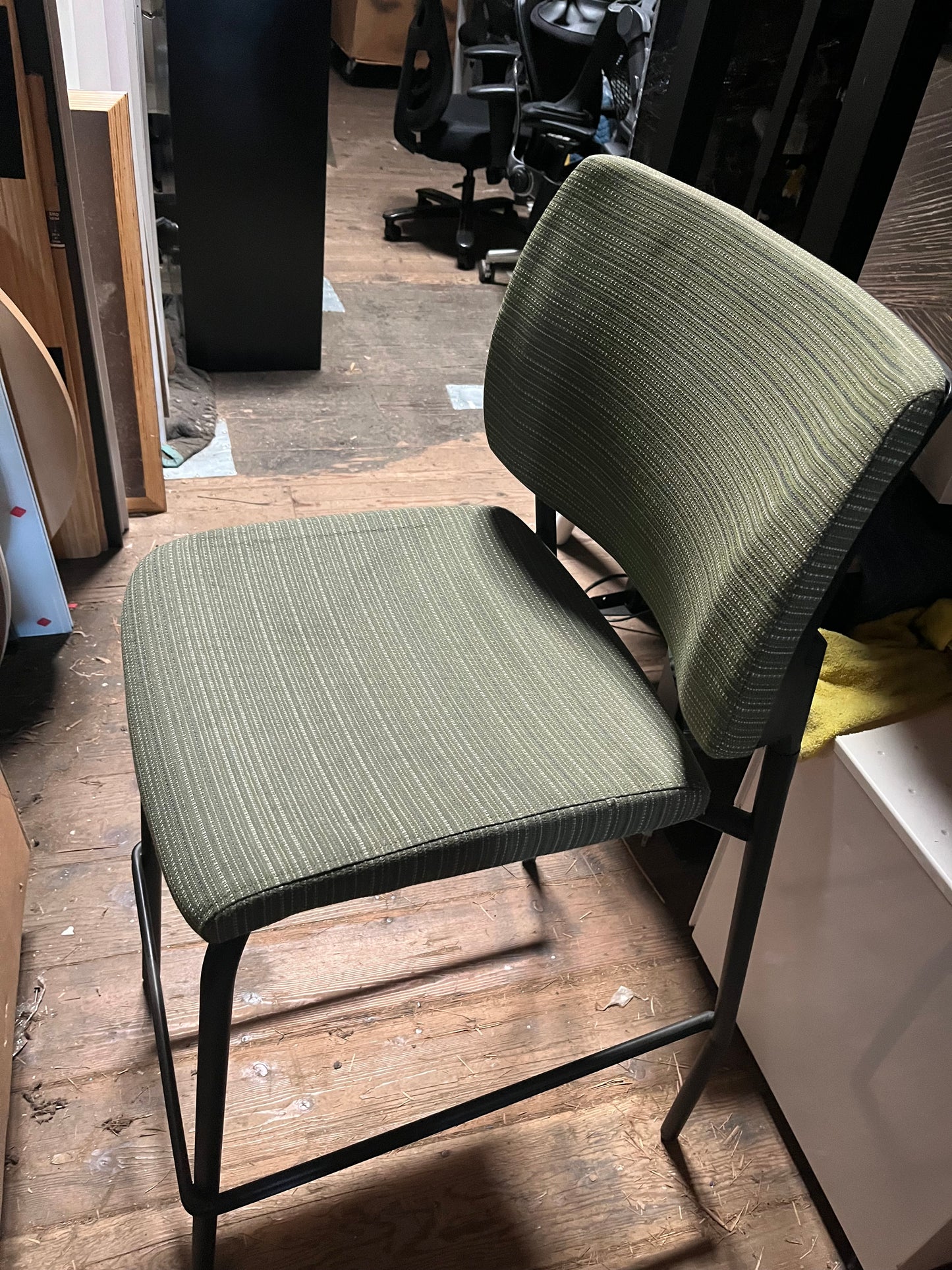 Sit on it green and black stools