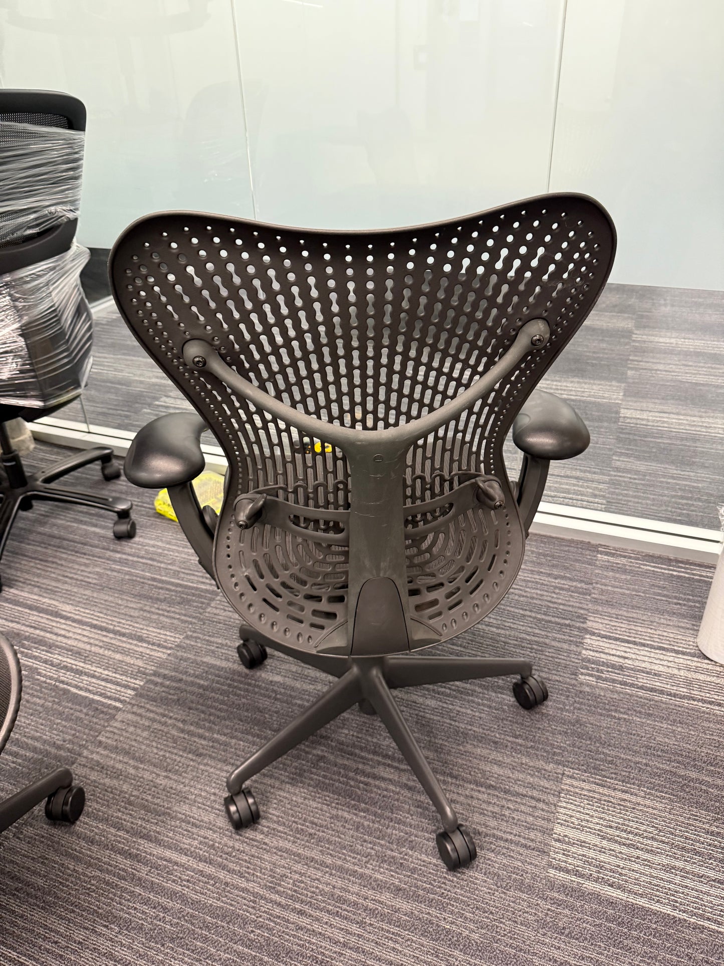 Herman Miller Mirra office chairs in black