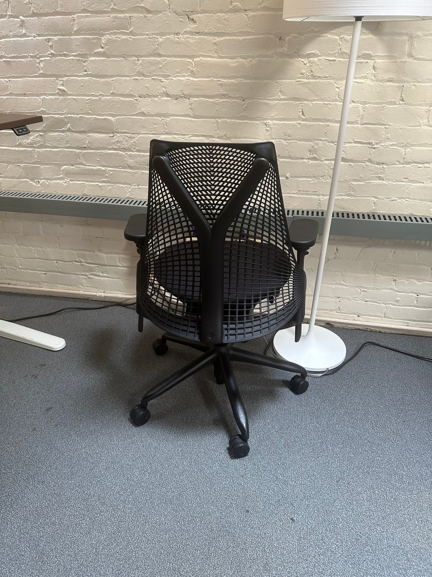 Herman Miller Sayl chairs black on black fully adjustable