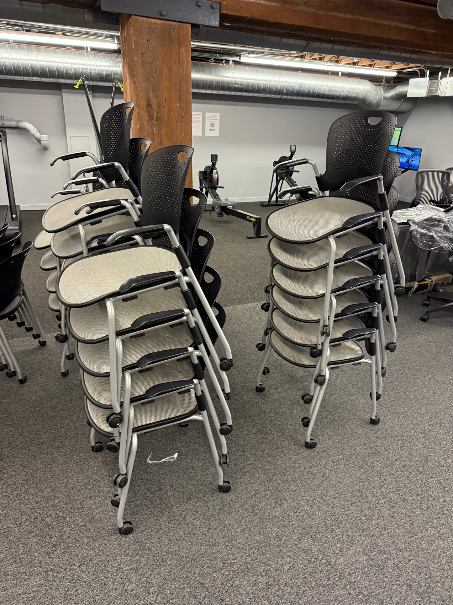 Herman miller caper rolling stacking mesh chairs
