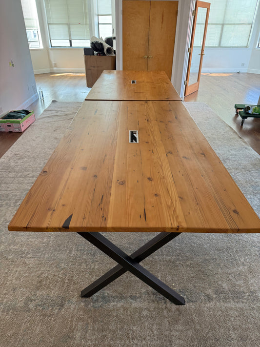 90” x 50” wood conference table