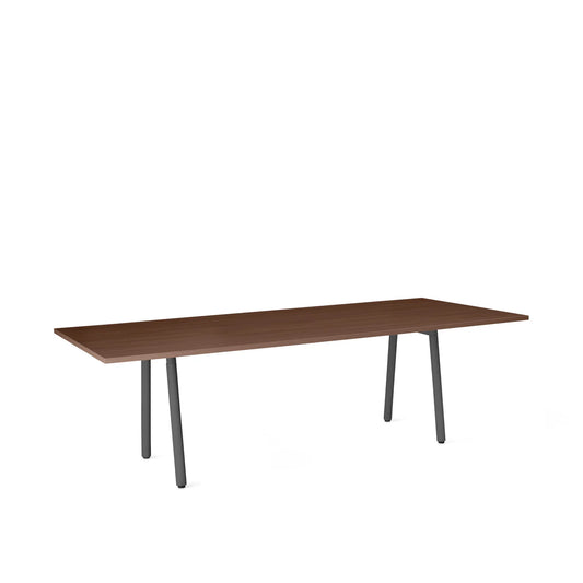 Poppin 8ft x 4ft gray conference table gray top not shown in pic