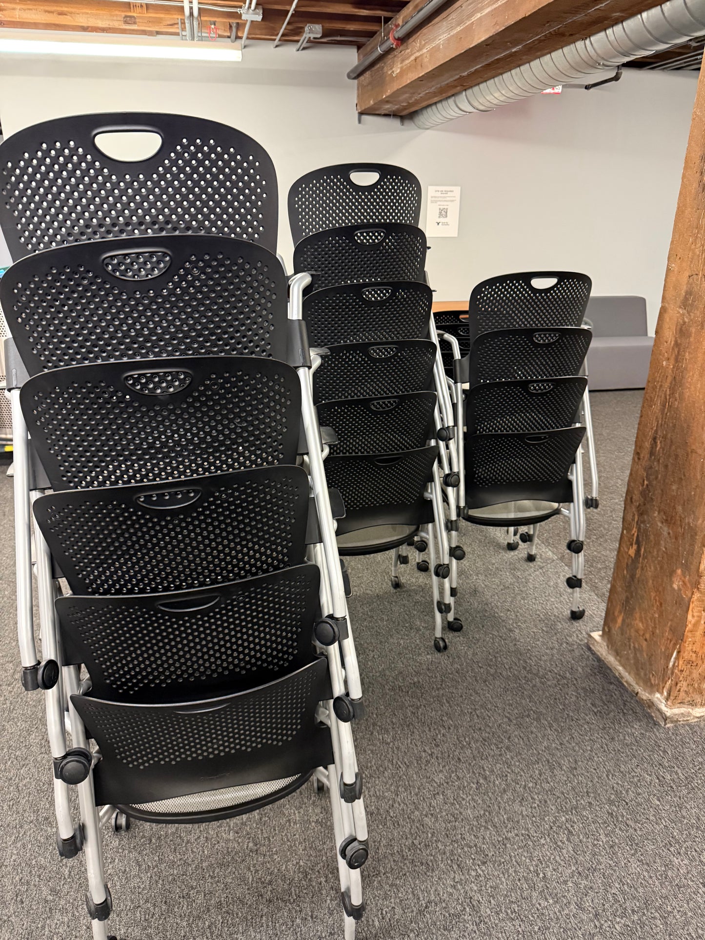 Herman miller caper rolling stacking mesh chairs