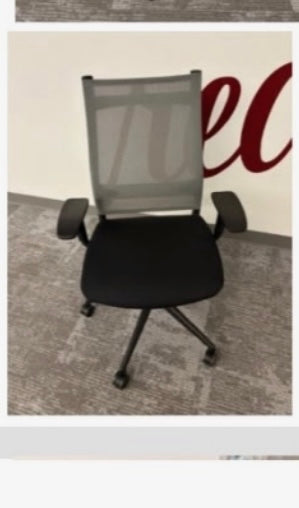 Sit on it wit office desk chairs gray back black seat