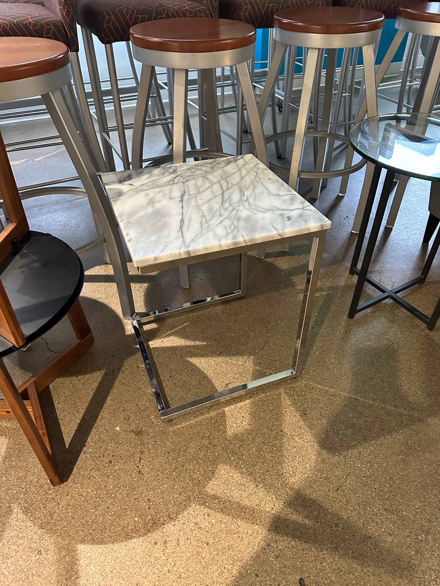 Marble side accent table