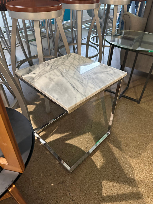 Marble side accent table