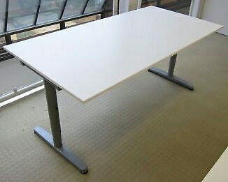 IKEA Galant stationary desks white top gray frame 47 x 31