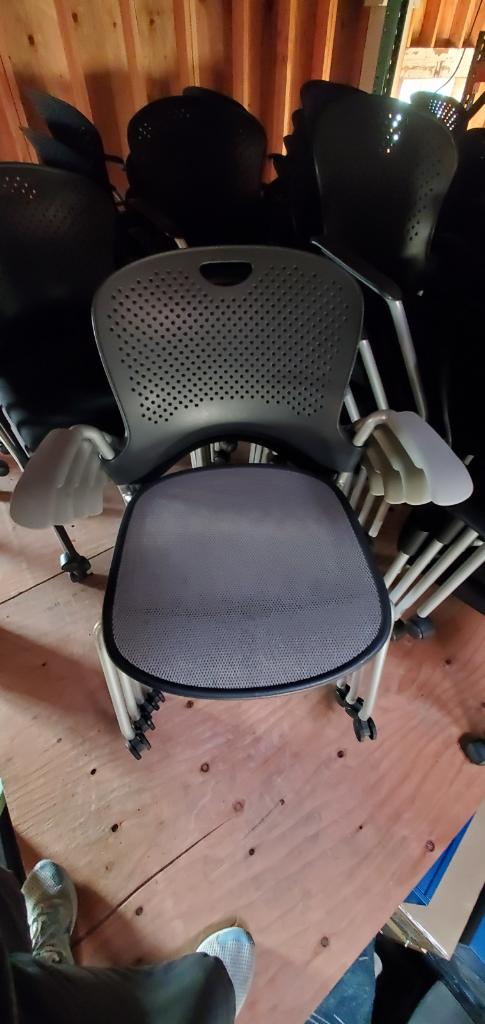 Herman Miller mesh Caper chairs (Dark Gray)