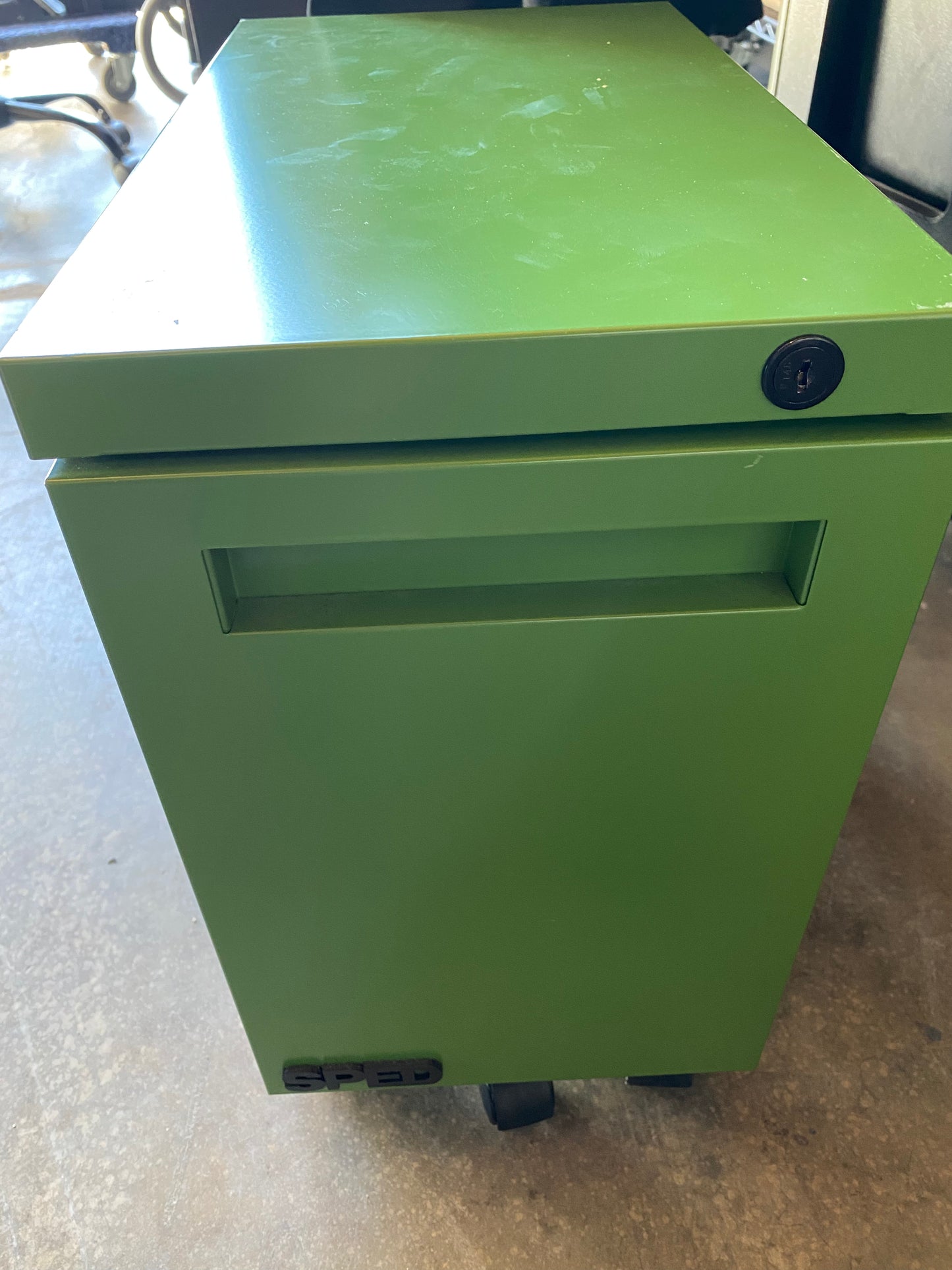 Sped Skinny slim line file pedestal cabinet (green)