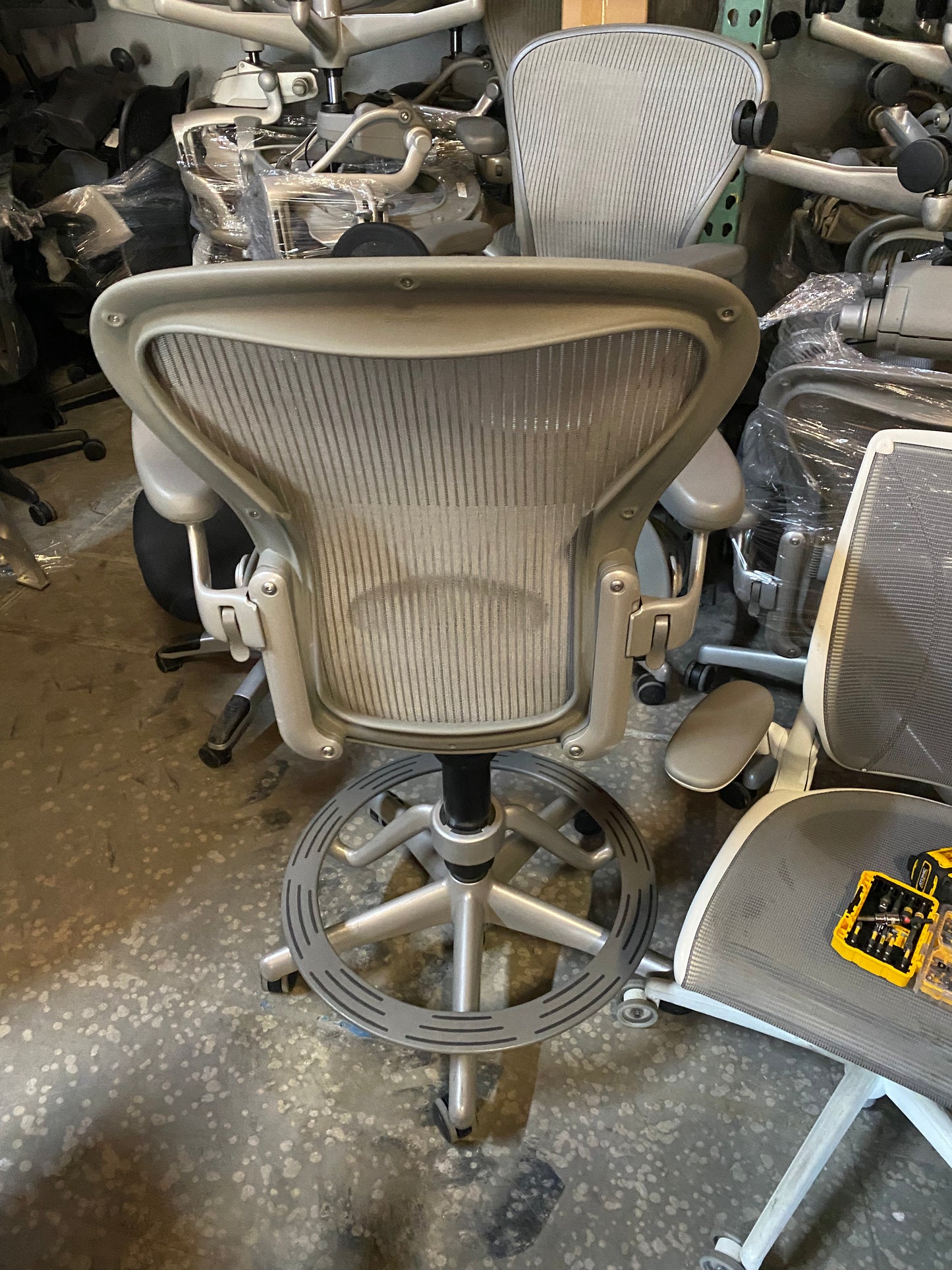 Herman Miller Aeron stools silver size b