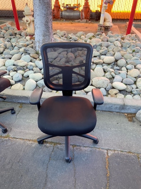 Alera Fully adjustable black mesh office chairs