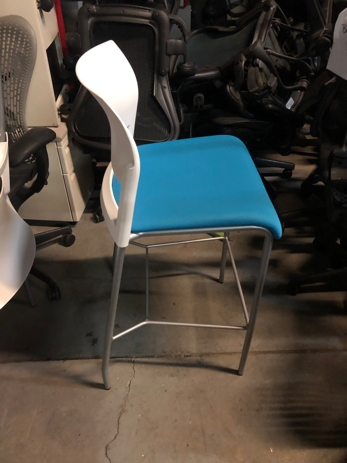 Steelcase counter height stools (Turquoise)