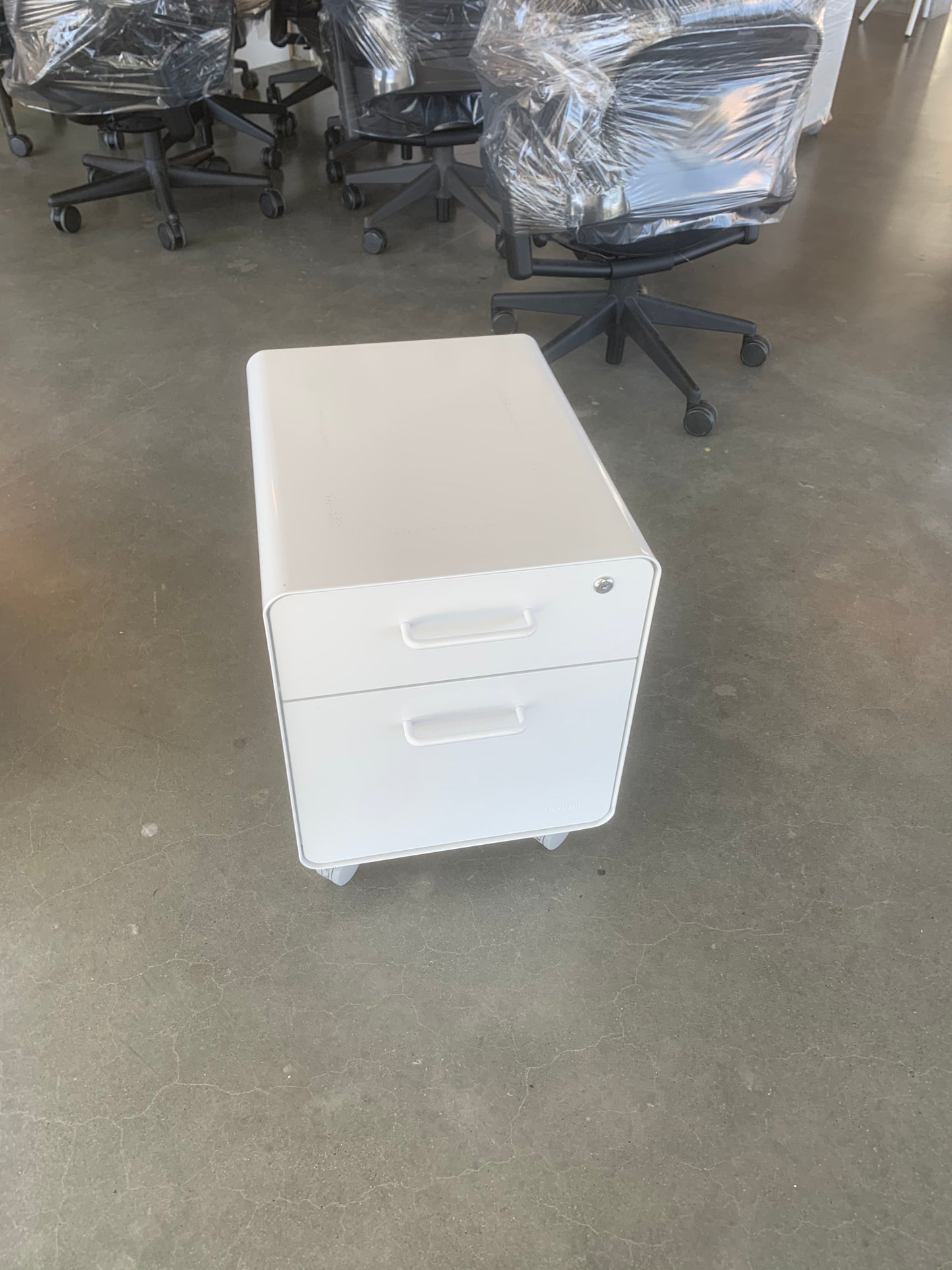 Poppin file cabinet (white) with removable top