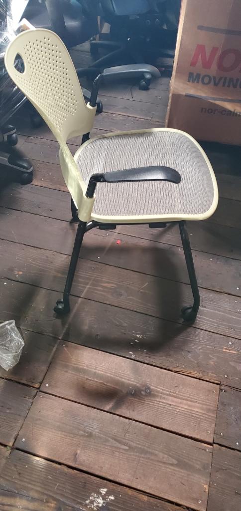 Herman Miller mesh Caper chairs (yellow)