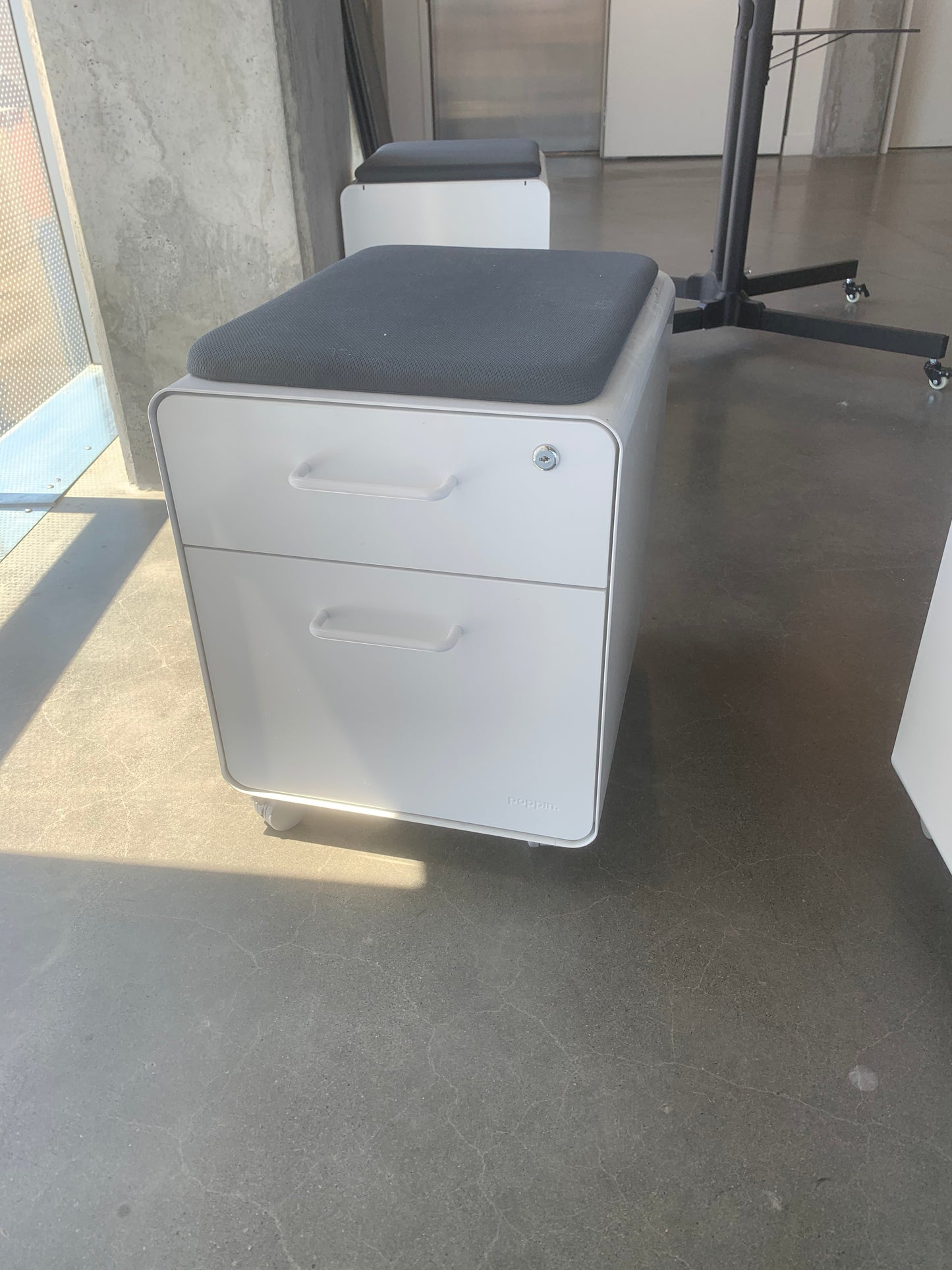 Poppin file cabinet (white) with removable top