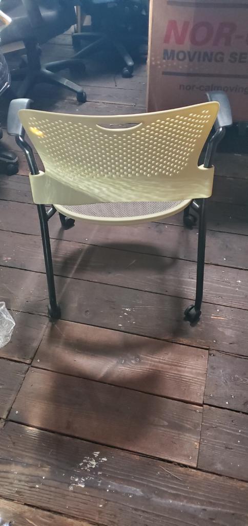 Herman Miller mesh Caper chairs (yellow)