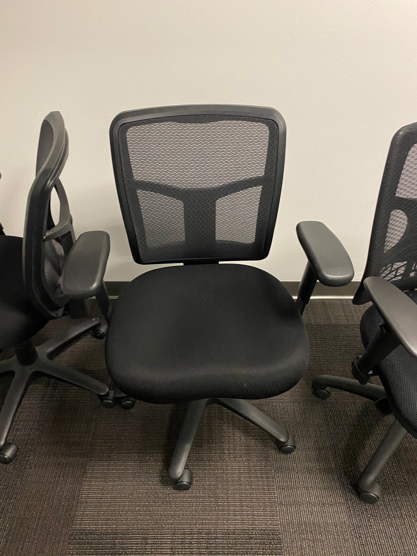 Black mesh office chairs