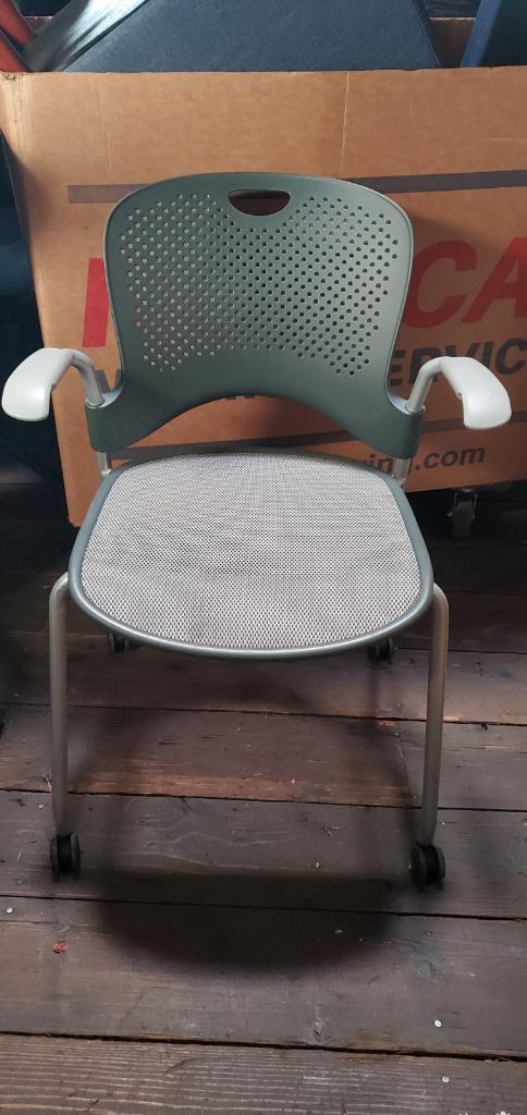 Herman Miller mesh Caper chairs (light gray)