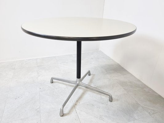 Herman Miller Eames round table with polished base