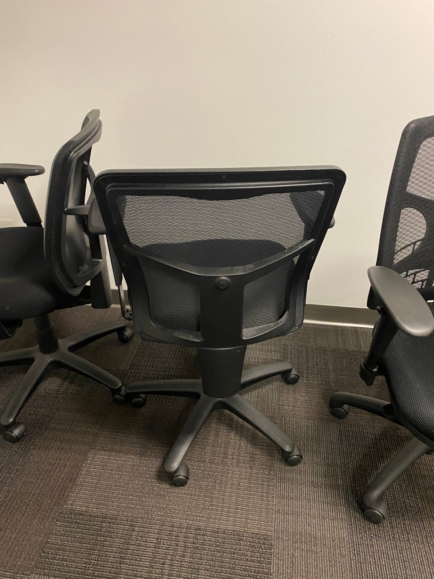 Black mesh office chairs