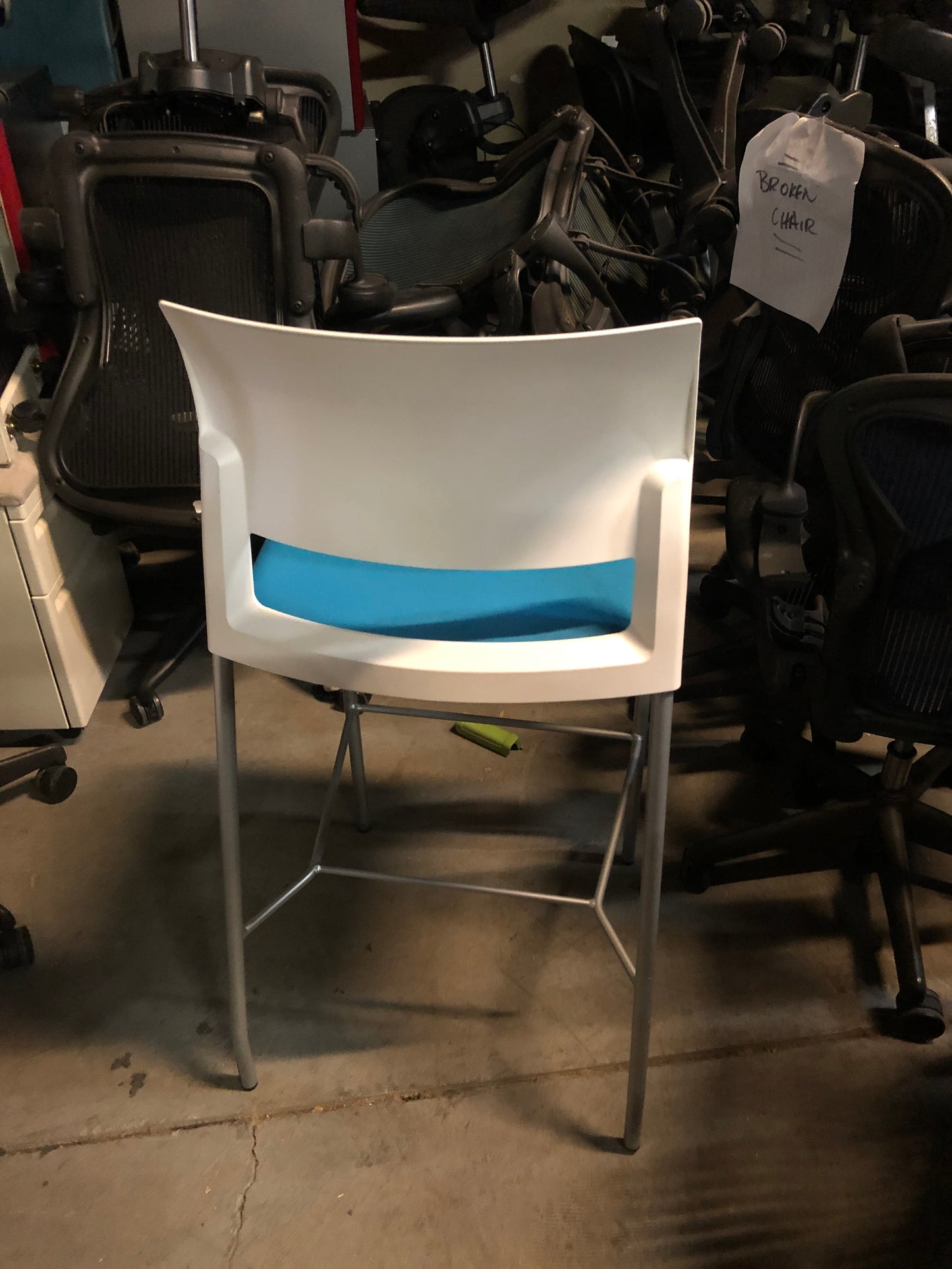 Steelcase counter height stools (Turquoise)