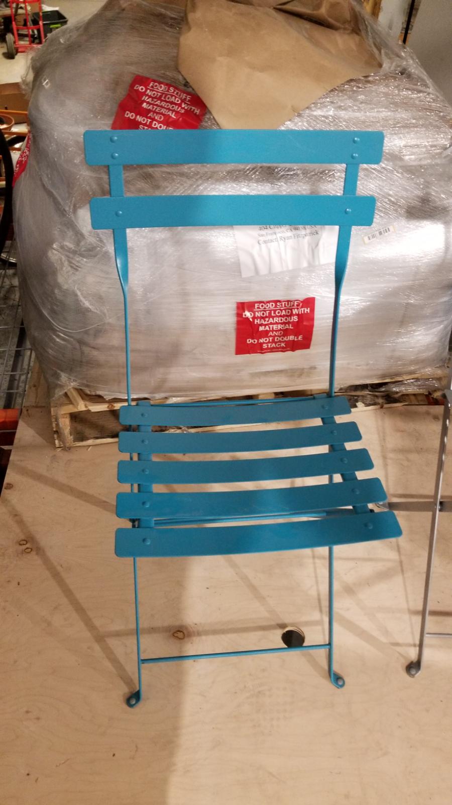 Bistro folding chair (turquoise)